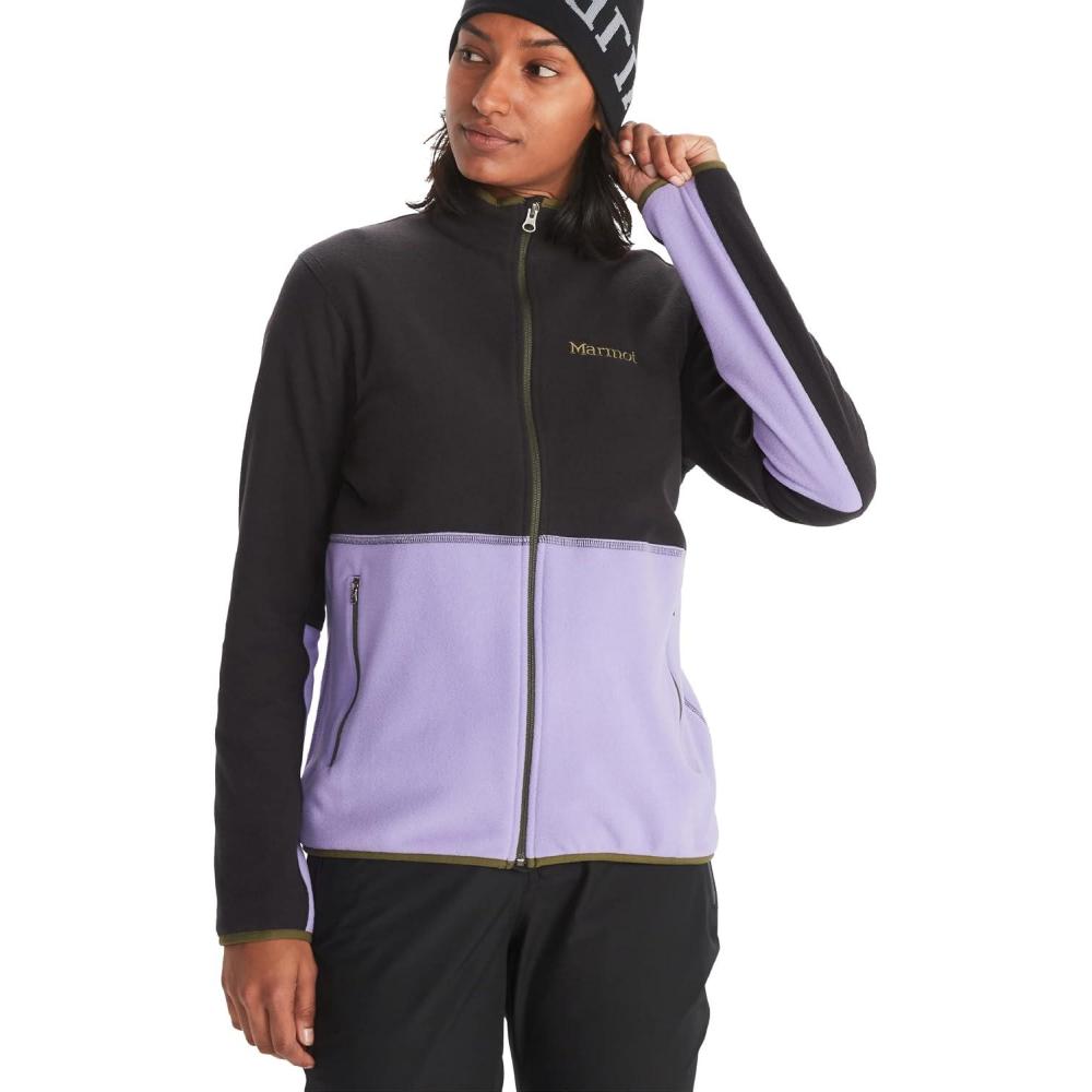 imageMARMOT Womens Rocklin Full Zip Fleece JacketBlackPaisley