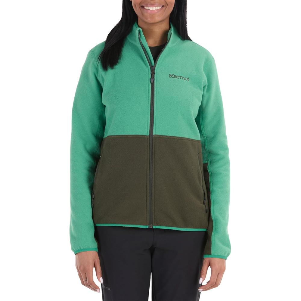 imageMARMOT Womens Rocklin Full Zip Fleece JacketCloverRosin Green