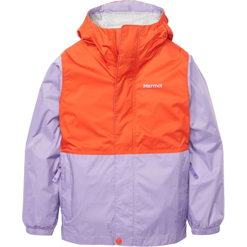 imageMARMOT boys Kids Precip Eco JacketRed SunPaisley Purple