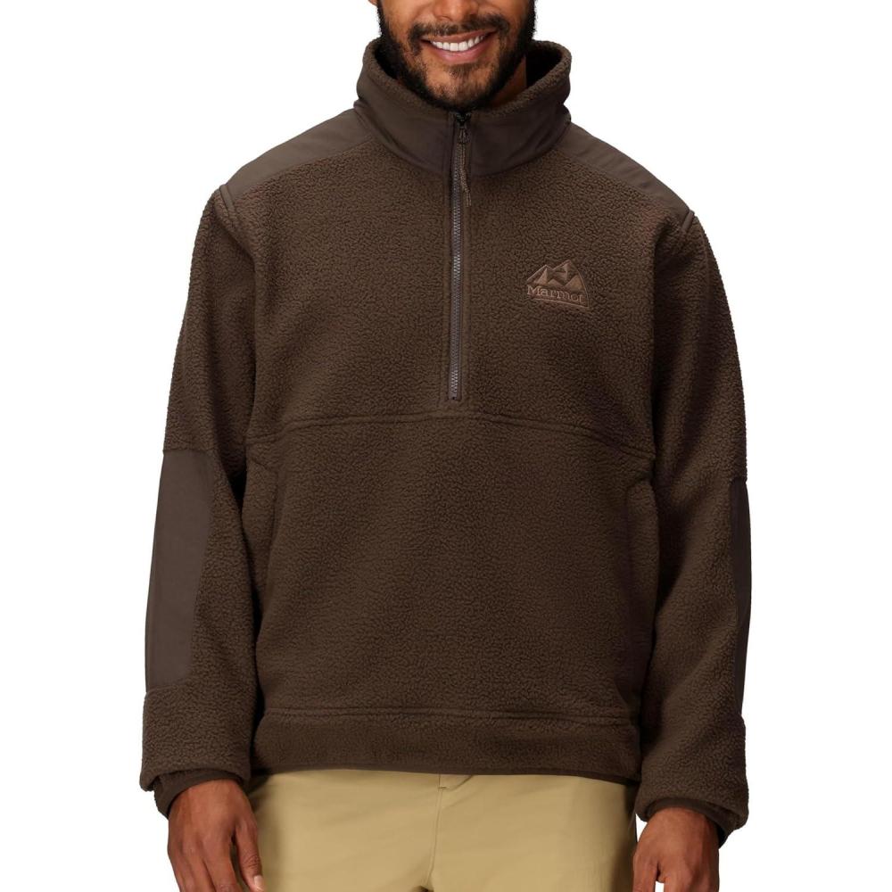 imageMARMOT mens Wanderer High Pile Fleece PulloverHickory Nut