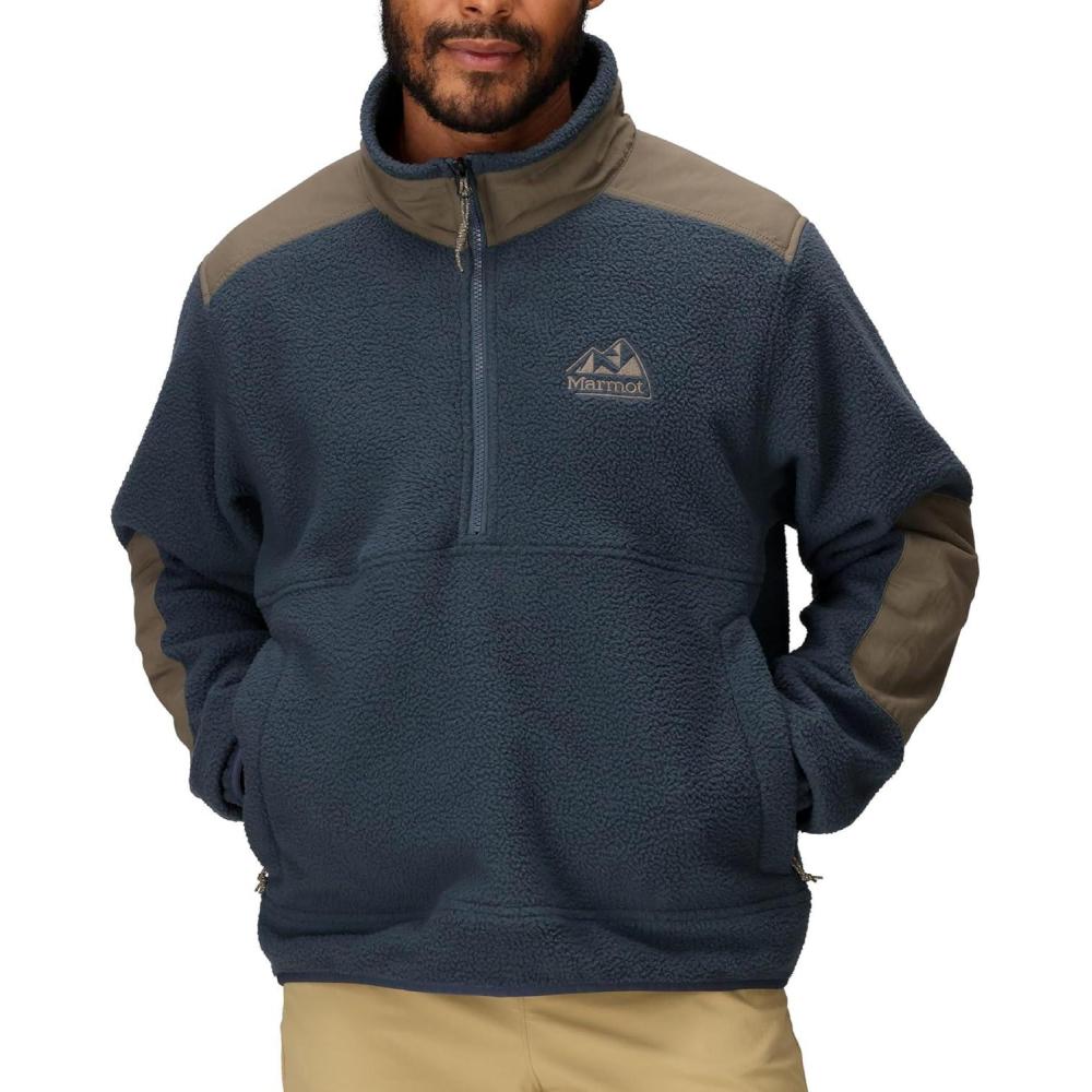 imageMARMOT mens Wanderer High Pile Fleece PulloverThunderheadClaystone