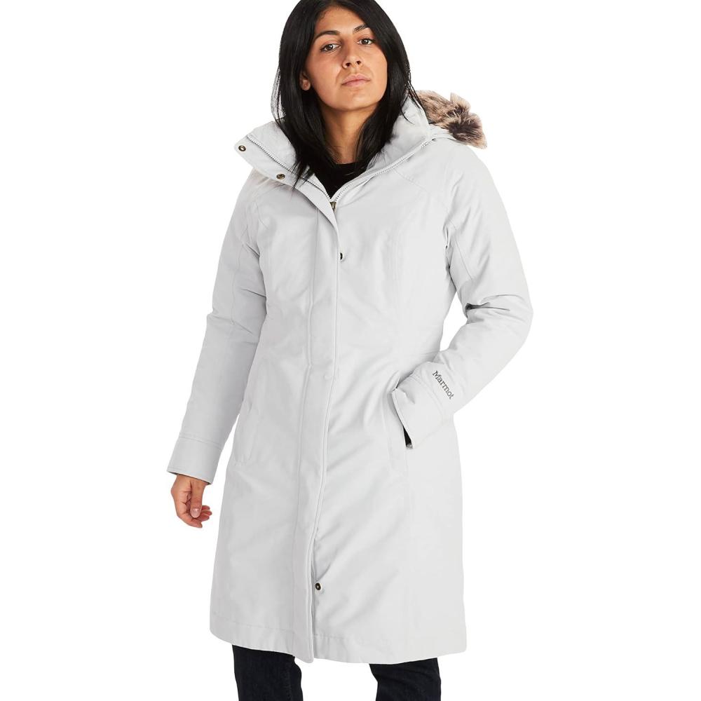 imageMARMOT womens Chelsea Waterproof Down Rain Coat Fill Power 700Platinum