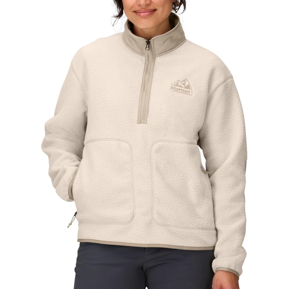 imageMARMOT womens Womens Wanderer High Pile Fleece PulloverBirch Bark