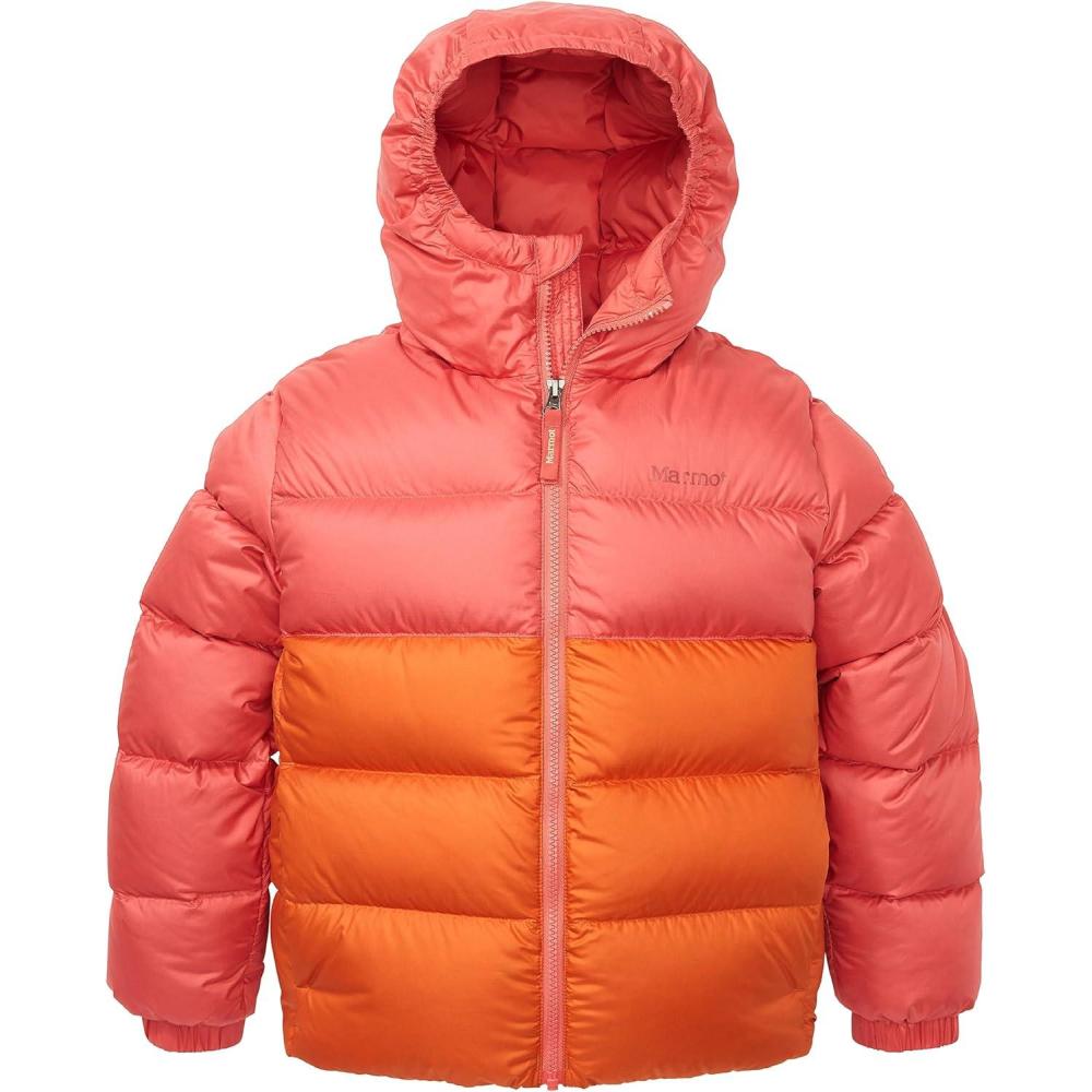 imageMarmot Kids Guides Down Hoody  700 Fill Insulated WaterResistant Lightweight Puffer Jacket with HoodGrapefruitTangelo