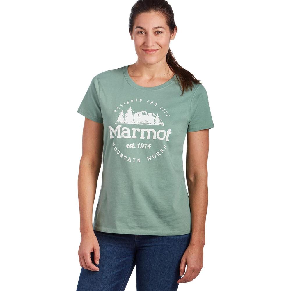 imageMarmot Womens Logo TShirts  Printed Graphic on Cotton TeeCulebra Sky