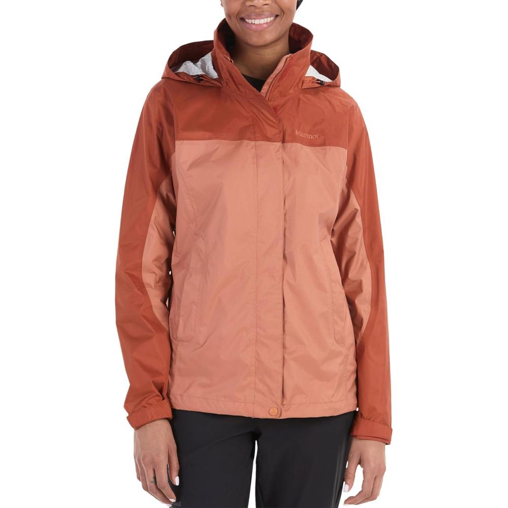 imageMarmot womens Womens Precip Eco Waterproof Rain JacketSunburnAuburn Latest Collection