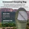 MARMOT Ironwood Mummy Sleeping Bag – 650 Fill Down, Lightweight, 30-Degree Rating, Bomber Green/Steel Onyx, Regular