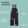 MARMOT Kid’s Rosco Bib – Snow Pants for Kids, Winter Pants for Skiing, Snowboarding, School, and Winter Play(Black)