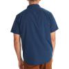 MARMOT Men’s Aerobora Short Sleeve Button-Down Shirt – Lightweight, Packable, Quick-Drying UPF Protection(Arctic Navy)