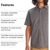 MARMOT Men’s Aerobora Short Sleeve Button-Down Shirt – Lightweight, Packable, Quick-Drying UPF Protection(Cinder)