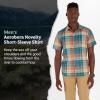MARMOT Men’s Aerobora Short Sleeve Button-Down Shirt – Lightweight, Packable, Quick-Drying UPF Protection(Dark Jungle Wayland Plaid)