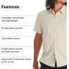MARMOT Men’s Aerobora Short Sleeve Button-Down Shirt – Lightweight, Packable, Quick-Drying UPF Protection(Sandbar)