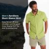 MARMOT Men’s Aerobora Short Sleeve Button-Down Shirt – Lightweight, Packable, Quick-Drying UPF Protection(Spinach Green)
