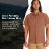 MARMOT Men’s Aerobora Short Sleeve Button-Down Shirt – Lightweight, Packable, Quick-Drying UPF Protection(Sunburn)