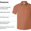 MARMOT Men’s Aerobora Short Sleeve Button-Down Shirt – Lightweight, Packable, Quick-Drying UPF Protection(Sunburn)