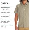 MARMOT Men’s Aerobora Short Sleeve Button-Down Shirt – Lightweight, Packable, Quick-Drying UPF Protection(Vetiver)
