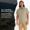 MARMOT Men’s Aerobora Short Sleeve Button-Down Shirt – Lightweight, Packable, Quick-Drying UPF Protection(Vetiver)