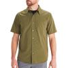 MARMOT Men’s Aerobora Short Sleeve Button-Down Shirt – Lightweight, Packable, Quick-Drying UPF Protection(Winter Moss)