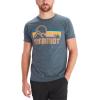MARMOT Men’s Coastal Short-Sleeve T-Shirt – Screen Printed Graphic on Soft, Breathable, Eco-Friendly Cotton/Poly Blend(Navy Heather)