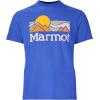 MARMOT Men’s Coastal Short-Sleeve T-Shirt – Screen Printed Graphic on Soft, Breathable, Eco-Friendly Cotton/Poly Blend(Oxide Blue)