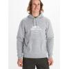 MARMOT Men’s Culebra Peak Hoody – Hooded Midweight Pullover Fleece Sweatshirt with Screen Printed Graphic and Kangaroo Pocket(Grey Heather)