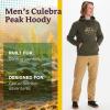 MARMOT Men’s Culebra Peak Hoody – Hooded Midweight Pullover Fleece Sweatshirt with Screen Printed Graphic and Kangaroo Pocket(Nori)