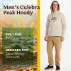 MARMOT Men’s Culebra Peak Hoody – Hooded Midweight Pullover Fleece Sweatshirt with Screen Printed Graphic and Kangaroo Pocket(Sandbar)