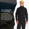 MARMOT Men’s Drop Line 1/2 Zip Fleece Jacket(Black 001)
