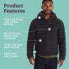 MARMOT Men’s Echo Featherless Hoody – Hooded Lightweight Down-Alternative Jacket, Black, Small