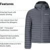 MARMOT Men’s Echo Featherless Hoody – Lightweight Down-Alternative Puffer Jacket with Hood(Steel Onyx)