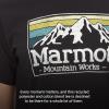 MARMOT Men’s MMW Gradient Short-Sleeve Tee – Screen Printed Graphic on Soft, Breathable, Eco-Friendly Cotton/Poly Blend(Black)