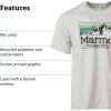 MARMOT Men’s MMW Gradient Short-Sleeve Tee – Screen Printed Graphic on Soft, Breathable, Eco-Friendly Cotton/Poly Blend(Light Grey Heather)