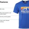 MARMOT Men’s MMW Gradient Short-Sleeve Tee – Screen Printed Graphic on Soft, Breathable, Eco-Friendly Cotton/Poly Blend(Trail Blue)