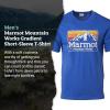MARMOT Men’s MMW Gradient Short-Sleeve Tee – Screen Printed Graphic on Soft, Breathable, Eco-Friendly Cotton/Poly Blend(Trail Blue)