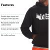 MARMOT Men’s MMW Hoody – Hooded Sweatshirt with Screen Printed Graphic, Double-Layer Hood and Kangaroo Pocket(Black)