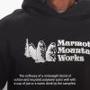 MARMOT Men’s MMW Hoody – Hooded Sweatshirt with Screen Printed Graphic, Double-Layer Hood and Kangaroo Pocket(Black)