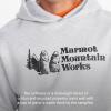 MARMOT Men’s MMW Hoody – Hooded Sweatshirt with Screen Printed Graphic, Double-Layer Hood and Kangaroo Pocket(Light Grey Heather)