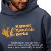 MARMOT Men’s MMW Hoody – Hooded Sweatshirt with Screen Printed Graphic, Double-Layer Hood and Kangaroo Pocket(Thunderhead)
