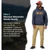 MARMOT Men’s MMW Hoody – Hooded Sweatshirt with Screen Printed Graphic, Double-Layer Hood and Kangaroo Pocket(Thunderhead)
