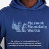 MARMOT Men’s MMW Hoody – Hooded Sweatshirt with Screen Printed Graphic, Double-Layer Hood and Kangaroo Pocket(Twilight Blue)