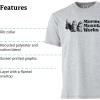 MARMOT Men’s MMW Short-Sleeve Tee – Screen Printed Graphic on Soft, Breathable, Eco-Friendly Cotton/Poly Blend(Light Grey Heather)