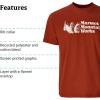 MARMOT Men’s MMW Short-Sleeve Tee – Screen Printed Graphic on Soft, Breathable, Eco-Friendly Cotton/Poly Blend(Pecan)