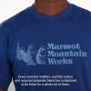 MARMOT Men’s MMW Short-Sleeve Tee – Screen Printed Graphic on Soft, Breathable, Eco-Friendly Cotton/Poly Blend(Twilight Blue)