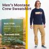 MARMOT Men’s Montane Crew Sweatshirt – Screen Printed Graphic on Warm, Breathable, Eco-Friendly Cotton/Poly Blend(Arctic Navy)