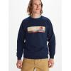 MARMOT Men’s Montane Crew Sweatshirt – Screen Printed Graphic on Warm, Breathable, Eco-Friendly Cotton/Poly Blend(Arctic Navy)