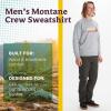 MARMOT Men’s Montane Crew Sweatshirt – Screen Printed Graphic on Warm, Breathable, Eco-Friendly Cotton/Poly Blend(Grey Heather)