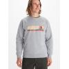 MARMOT Men’s Montane Crew Sweatshirt – Screen Printed Graphic on Warm, Breathable, Eco-Friendly Cotton/Poly Blend(Grey Heather)