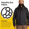 MARMOT Men’s Precip Eco Waterproof Rain Jacket – 100% Recycled, Breathable, Lightweight, Packable Raincoat(Black)