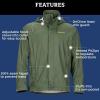 MARMOT Men’s Precip Eco Waterproof Rain Jacket – 100% Recycled, Breathable, Lightweight, Packable Raincoat(Crocodile)
