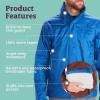 MARMOT Men’s Precip Eco Waterproof Rain Jacket – 100% Recycled, Breathable, Lightweight, Packable Raincoat(Dark Azure)
